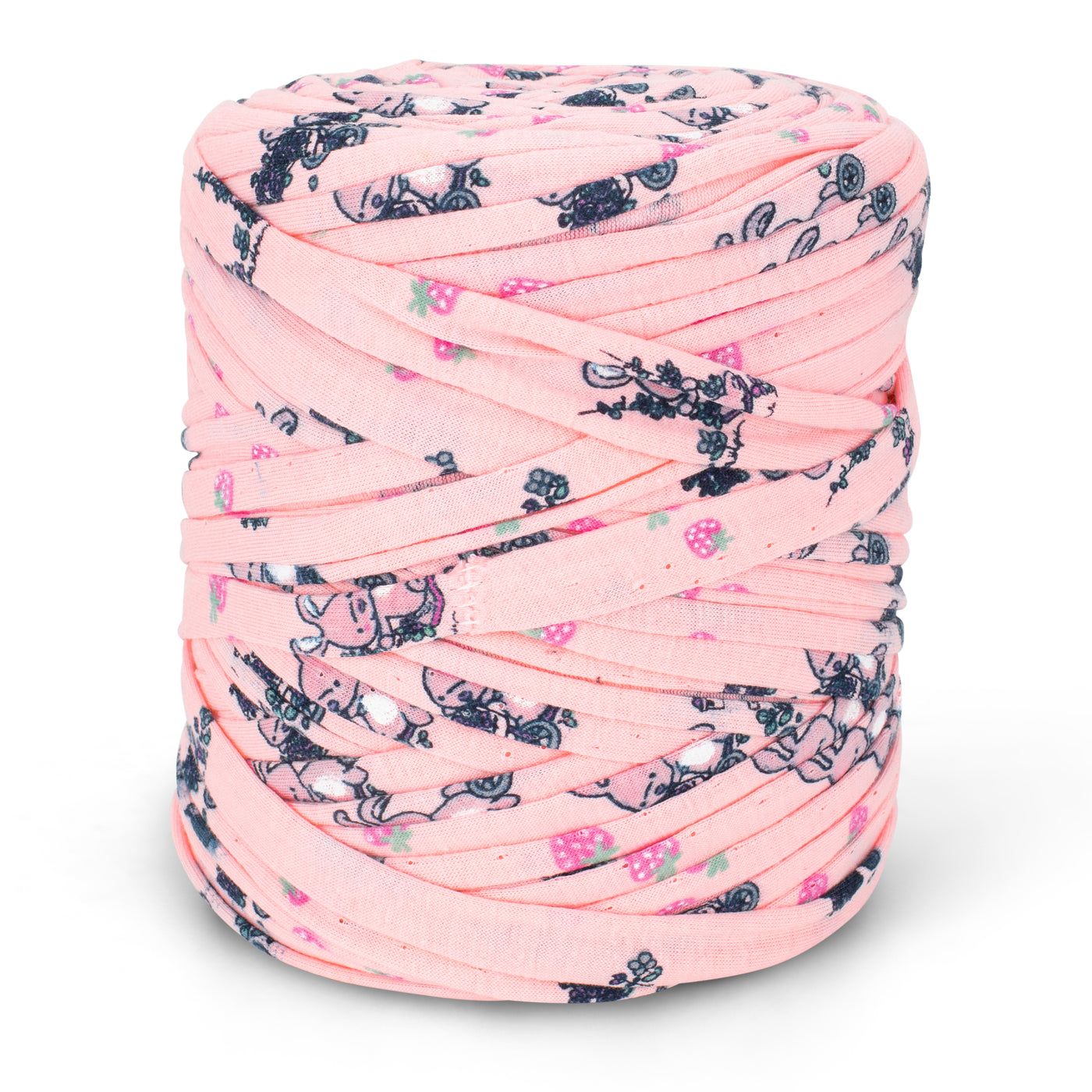 Printed Recycled T-Shirt Fabric Yarn - Sweet Berry