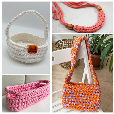 Recycled T-Shirt Fabric Yarn - Baby Blue Color