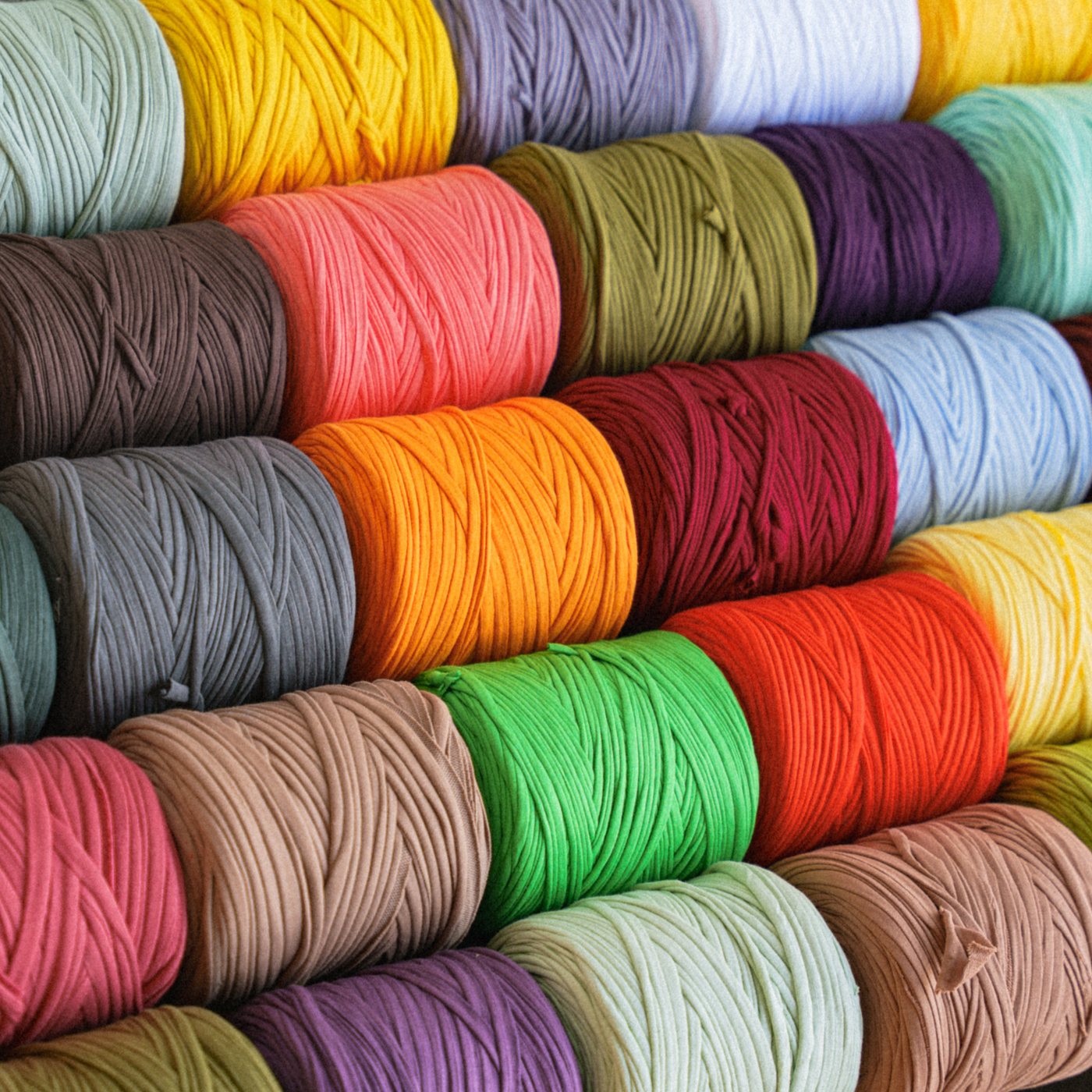 Recycled T-Shirt Fabric Yarn - Dune Color