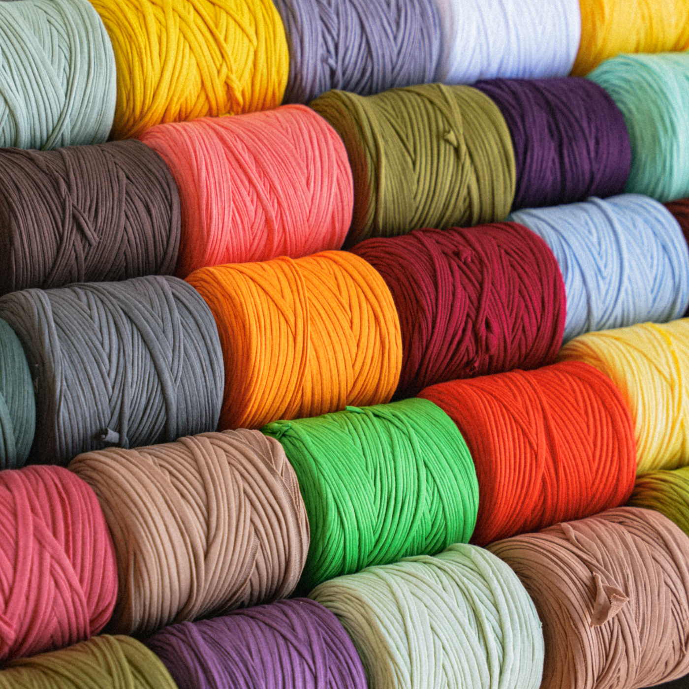 Recycled T-Shirt Fabric Yarn - Natural Color