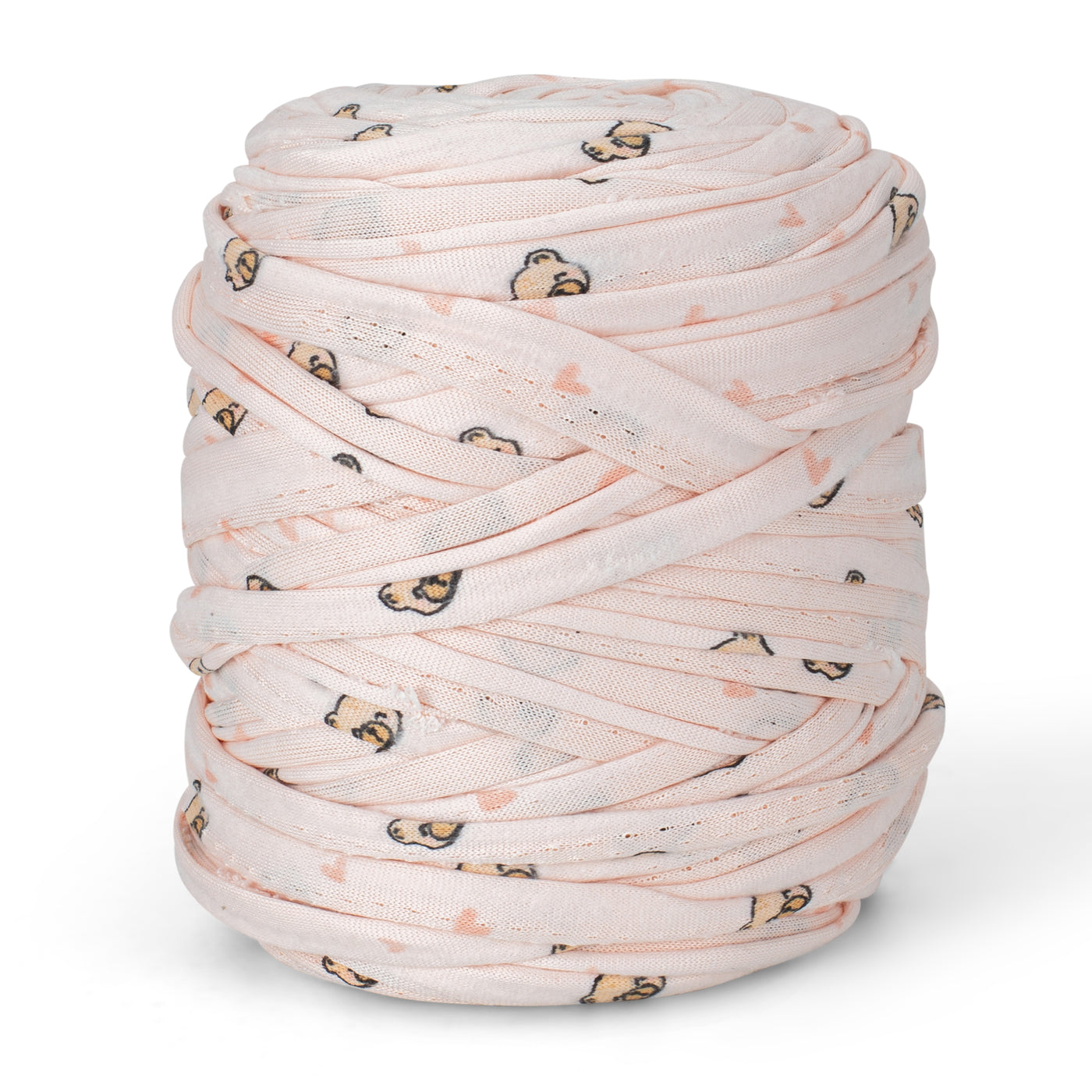 Printed Recycled T-Shirt Fabric Yarn - Teddy Sweet