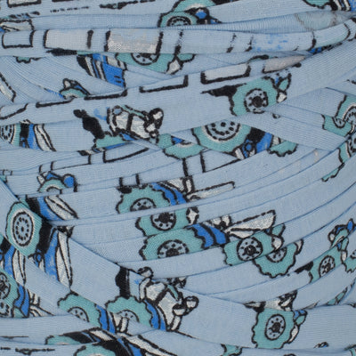 Printed Recycled T-Shirt Fabric Yarn - Tiny Tire