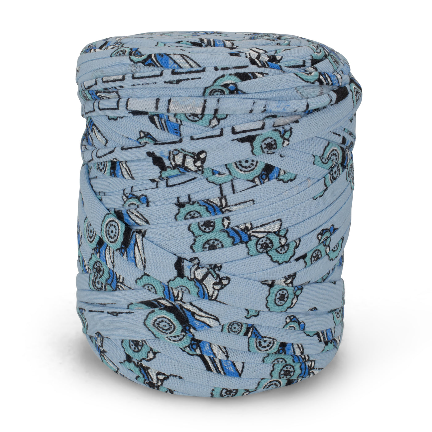 Printed Recycled T-Shirt Fabric Yarn - Tiny Tire