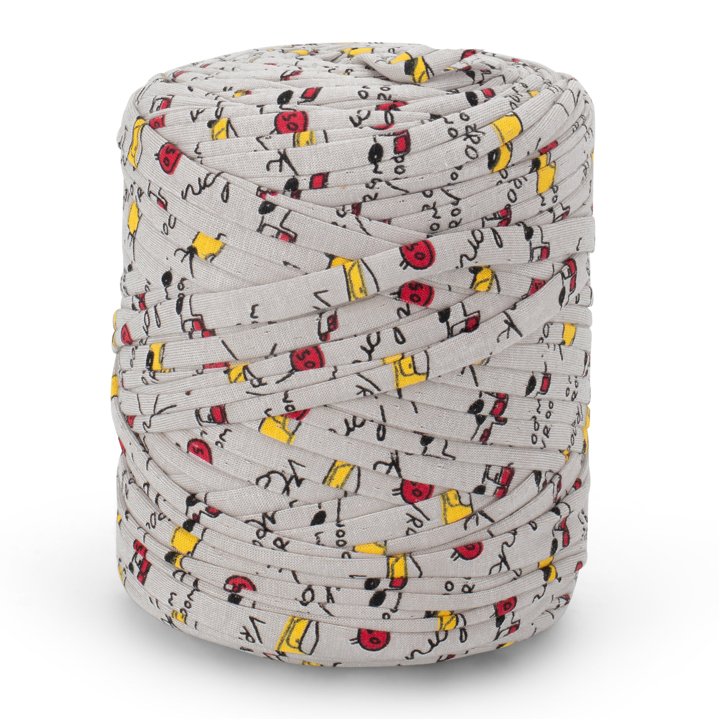 Printed Recycled T-Shirt Fabric Yarn - Toon Cars