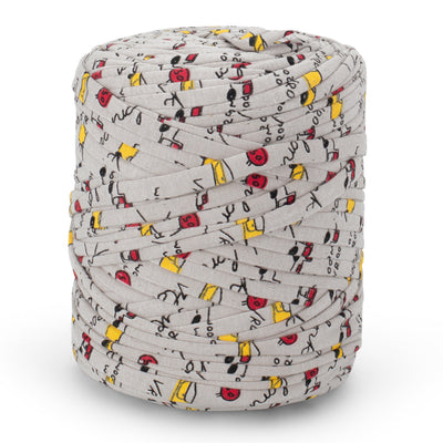 Printed Recycled T-Shirt Fabric Yarn - Toon Cars