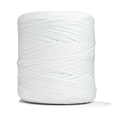 Recycled T-Shirt Fabric Yarn - White Color