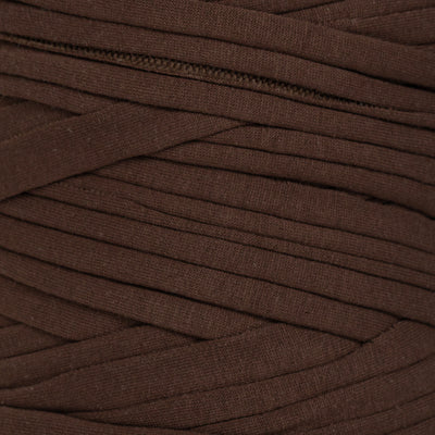 Recycled T-Shirt Fabric Yarn - Wood Brown Color