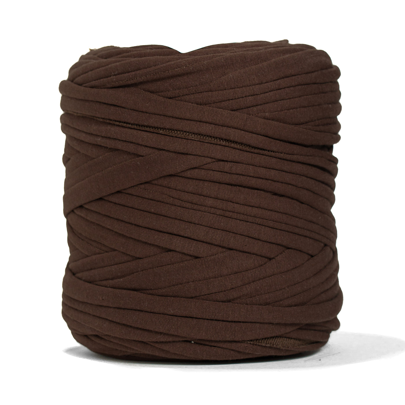 Recycled T-Shirt Fabric Yarn - Wood Brown Color