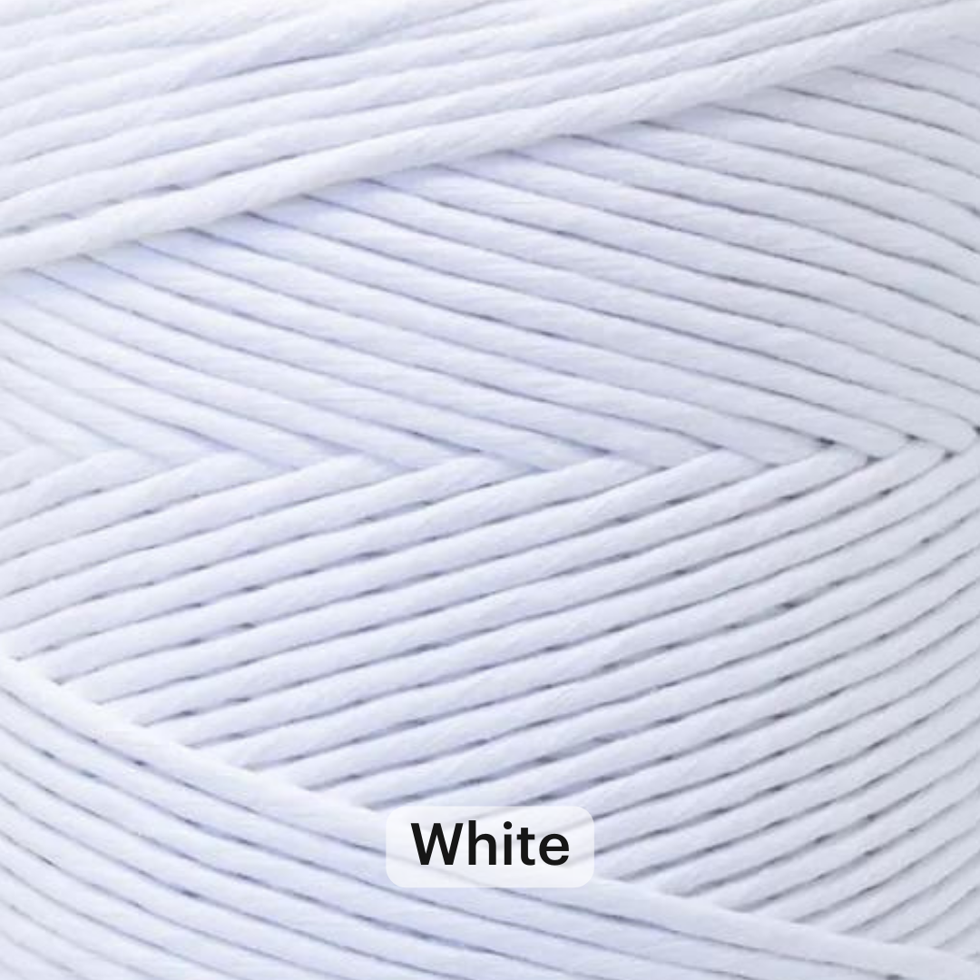 MACRAME SOFT COTTON CORD ZERO WASTE 4 MM - 1 SINGLE STRAND - SAMPLES –  GANXXET