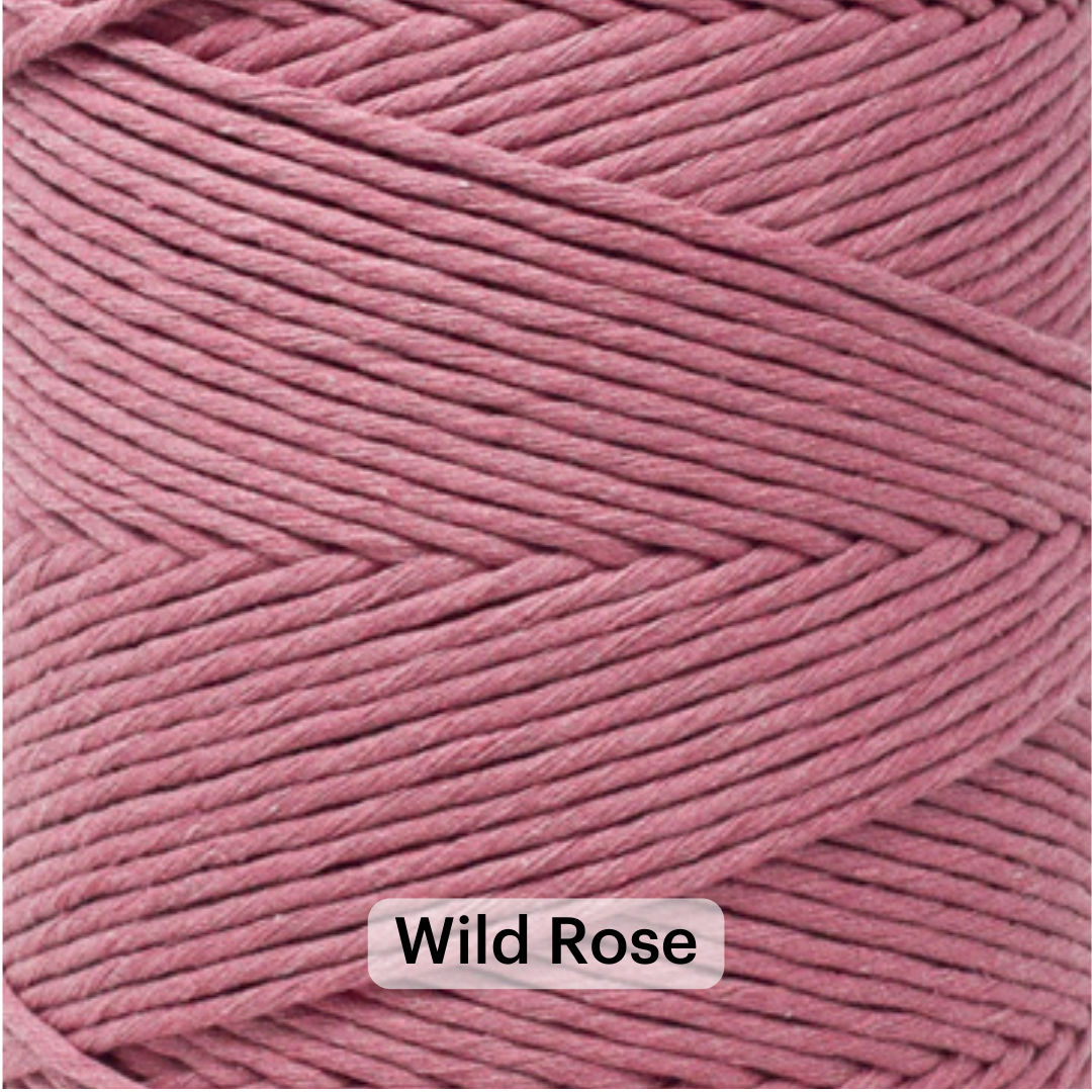 GANXXET Macrame Soft Cotton Cord 6mm Single Strand Natural Color