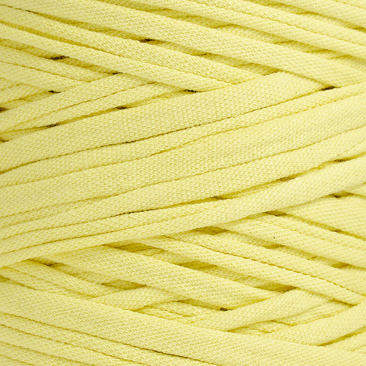 Recycled T-Shirt Fabric Yarn - Yellow Color