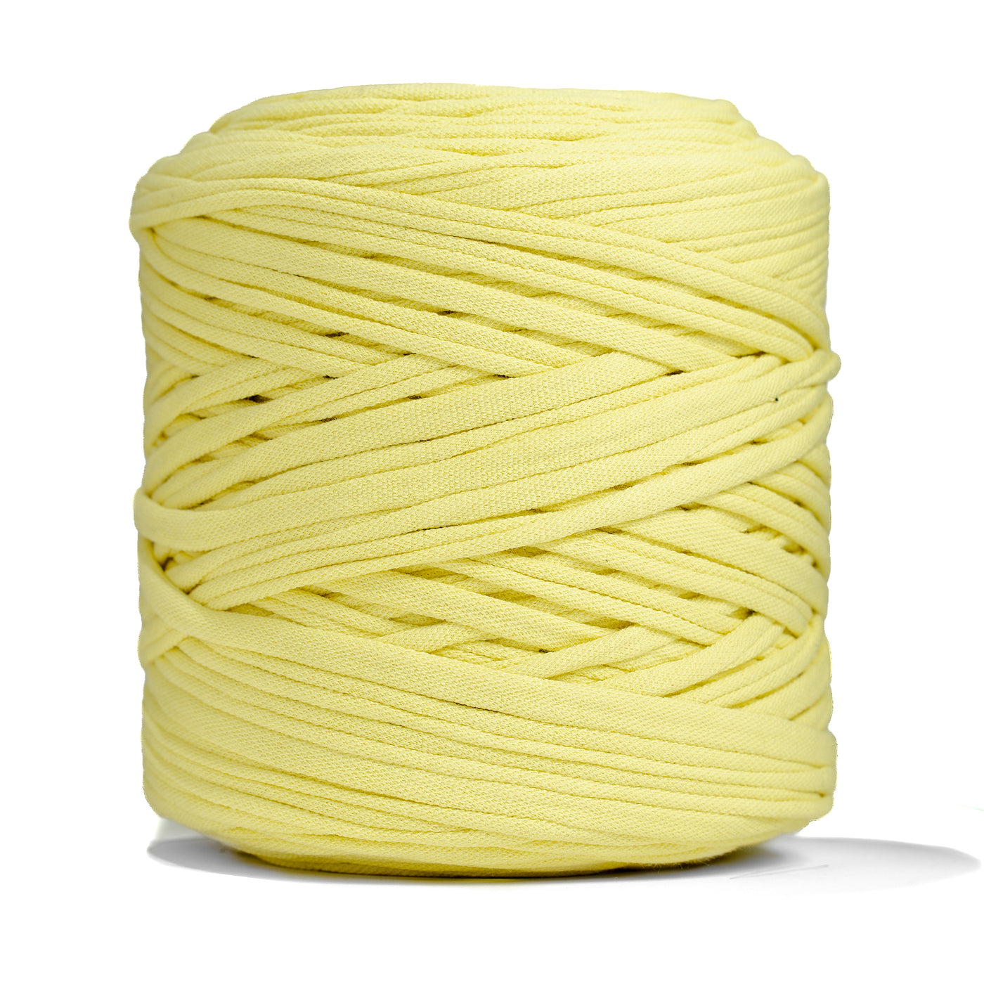 Recycled T-Shirt Fabric Yarn - Yellow Color