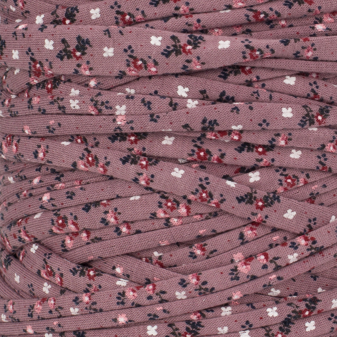 Printed Recycled T-Shirt Fabric Yarn - Blossom Dust