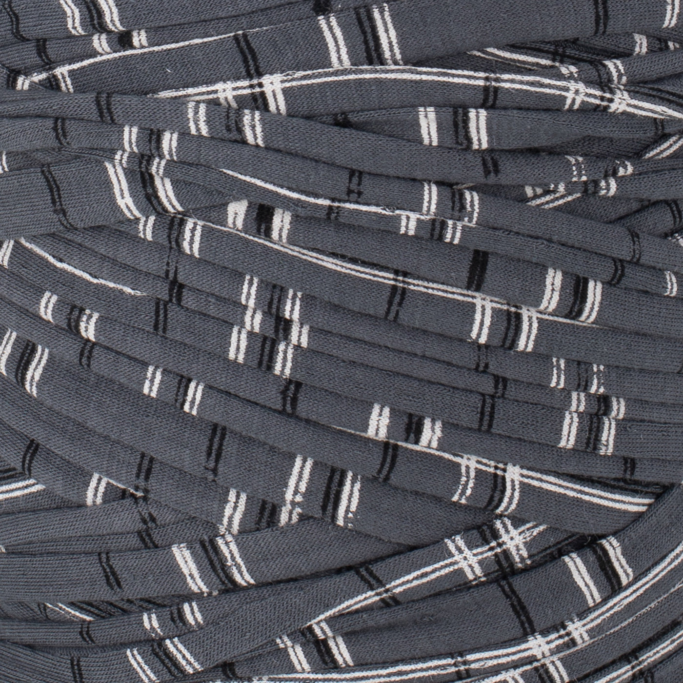 Printed Recycled T-Shirt Fabric Yarn - Chalk Lines