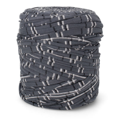 Printed Recycled T-Shirt Fabric Yarn - Chalk Lines