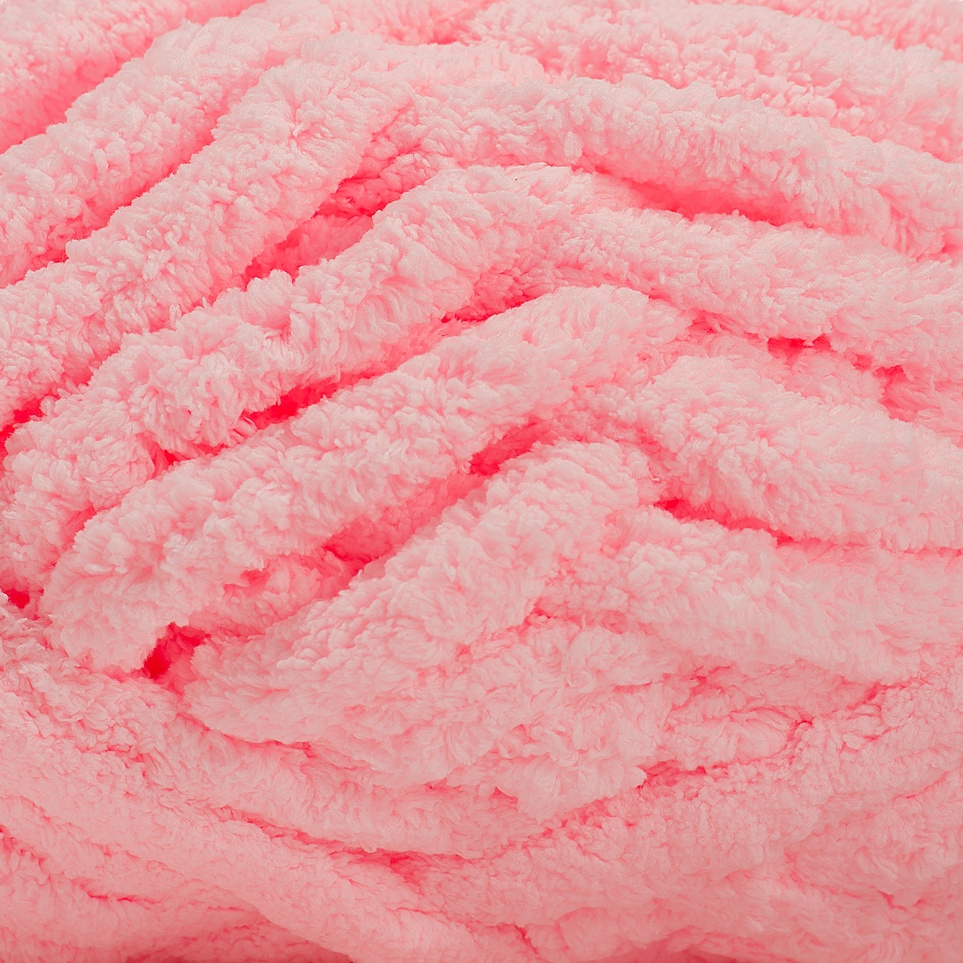 20mm Chunky Chenille Yarn - Baby Pink Color