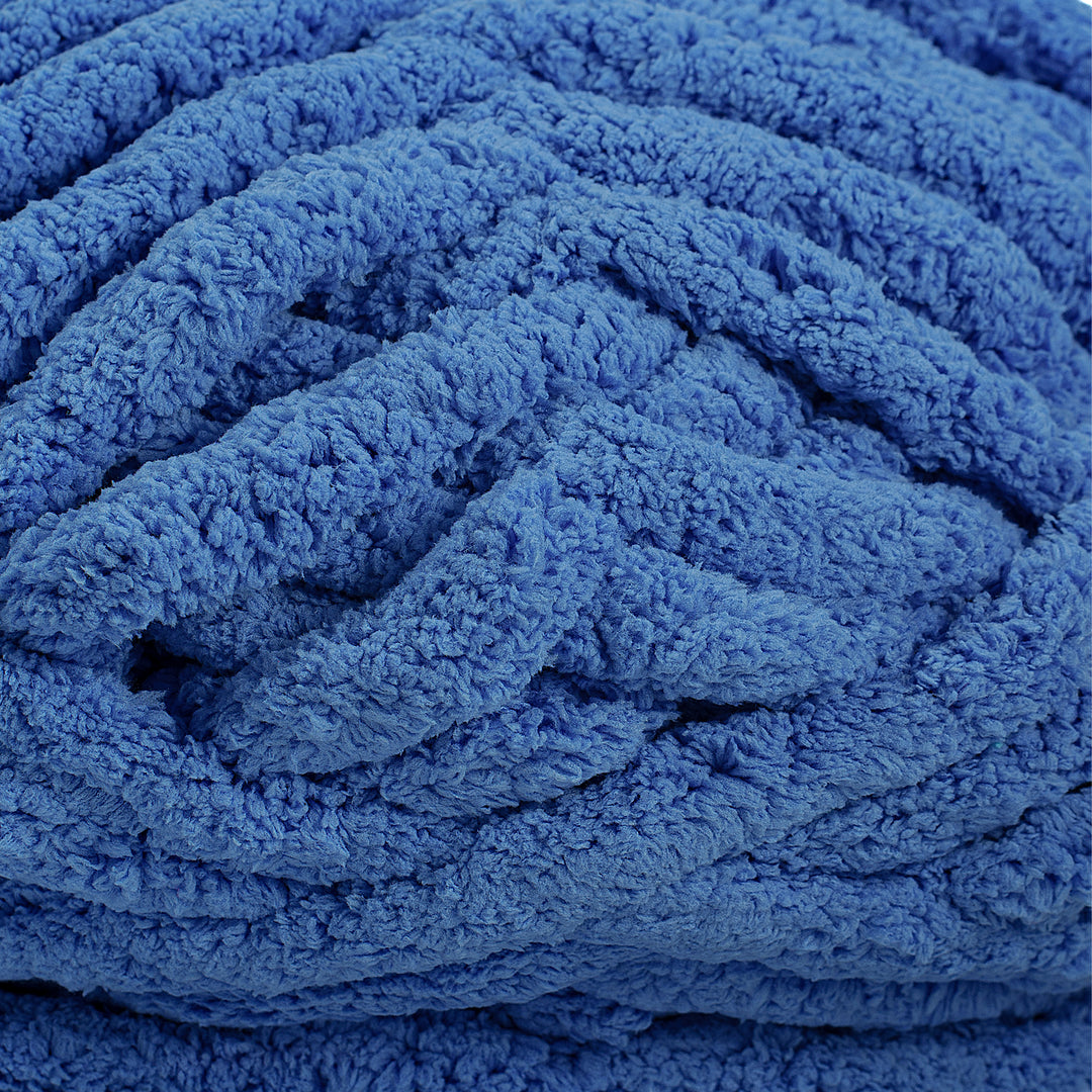 20mm Chunky Chenille Yarn Azure Color Crochet, Knitting Hand