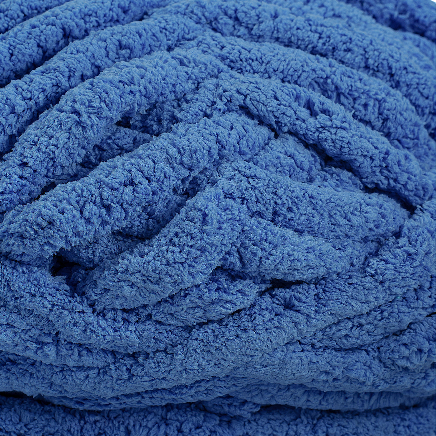20mm Chunky Chenille Yarn - Azure Color