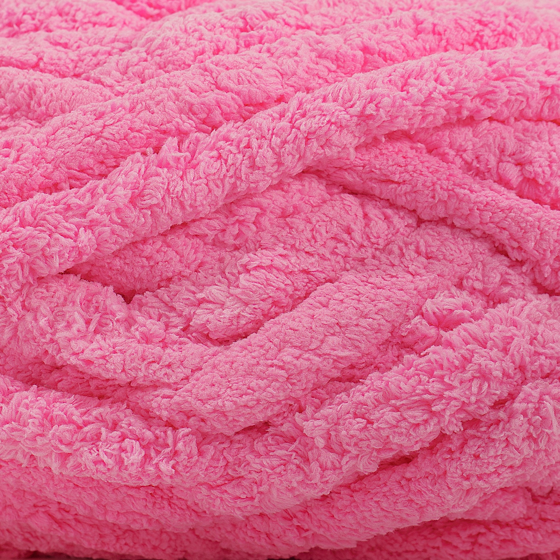 Chunky Raspberry 20mm Chunky Chenille Yarn - Raspberry Color - Crochet, Knitting & Hand ...