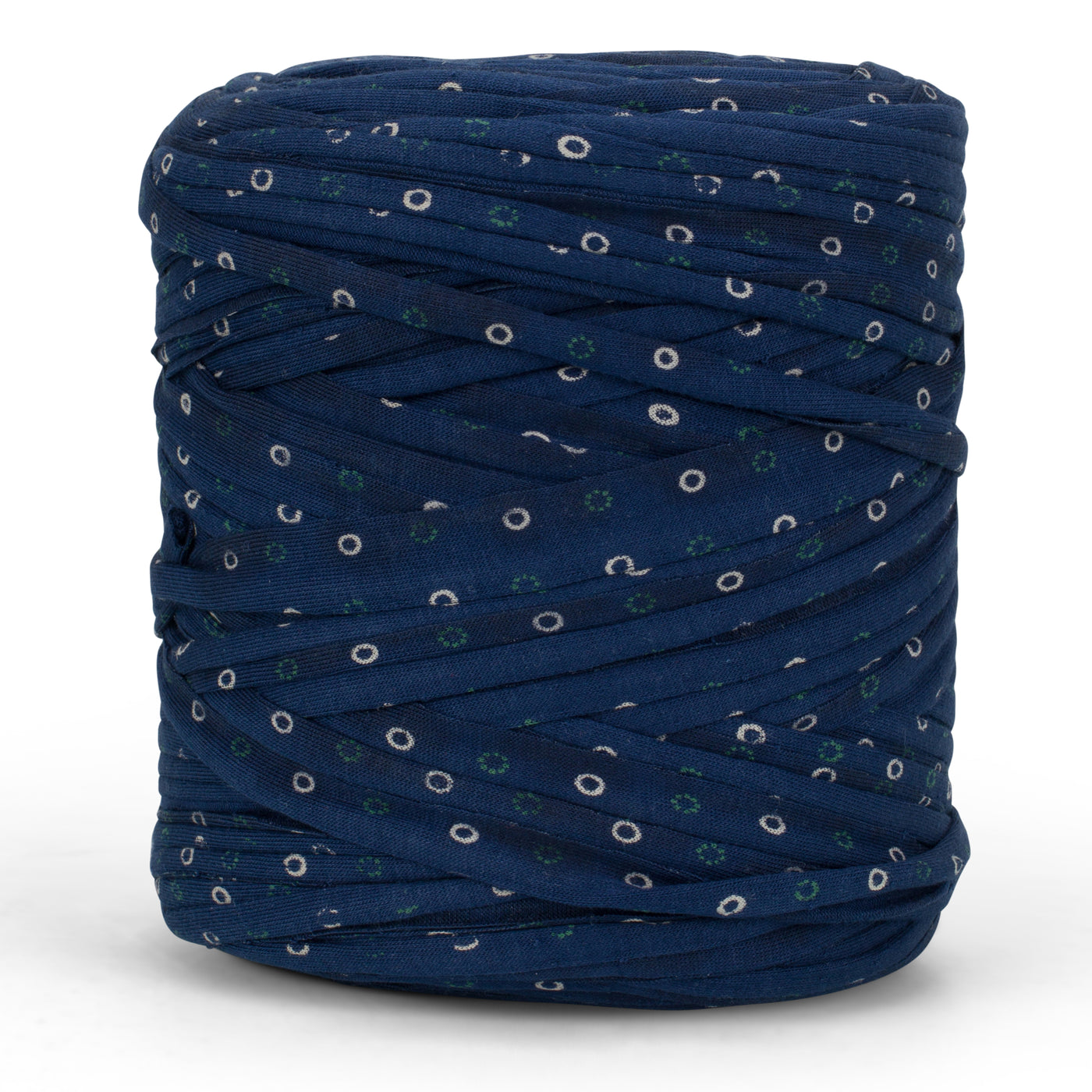 Printed Recycled T-Shirt Fabric Yarn - Denim Print