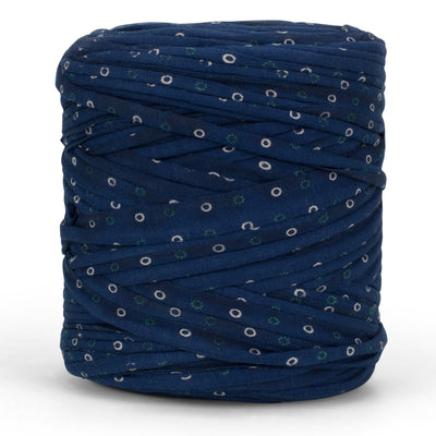 Printed Recycled T-Shirt Fabric Yarn - Denim Print