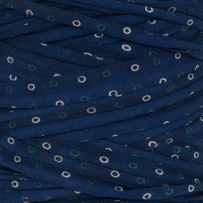 Printed Recycled T-Shirt Fabric Yarn - Denim Print