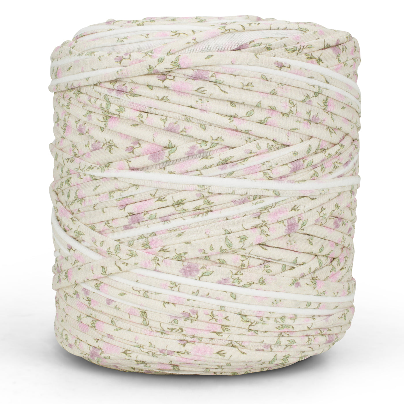 Printed Recycled T-Shirt Fabric Yarn - Floral