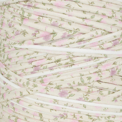 Printed Recycled T-Shirt Fabric Yarn - Floral