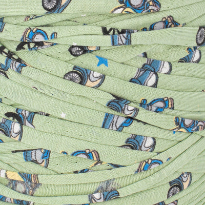 Printed Recycled T-Shirt Fabric Yarn - Go Green