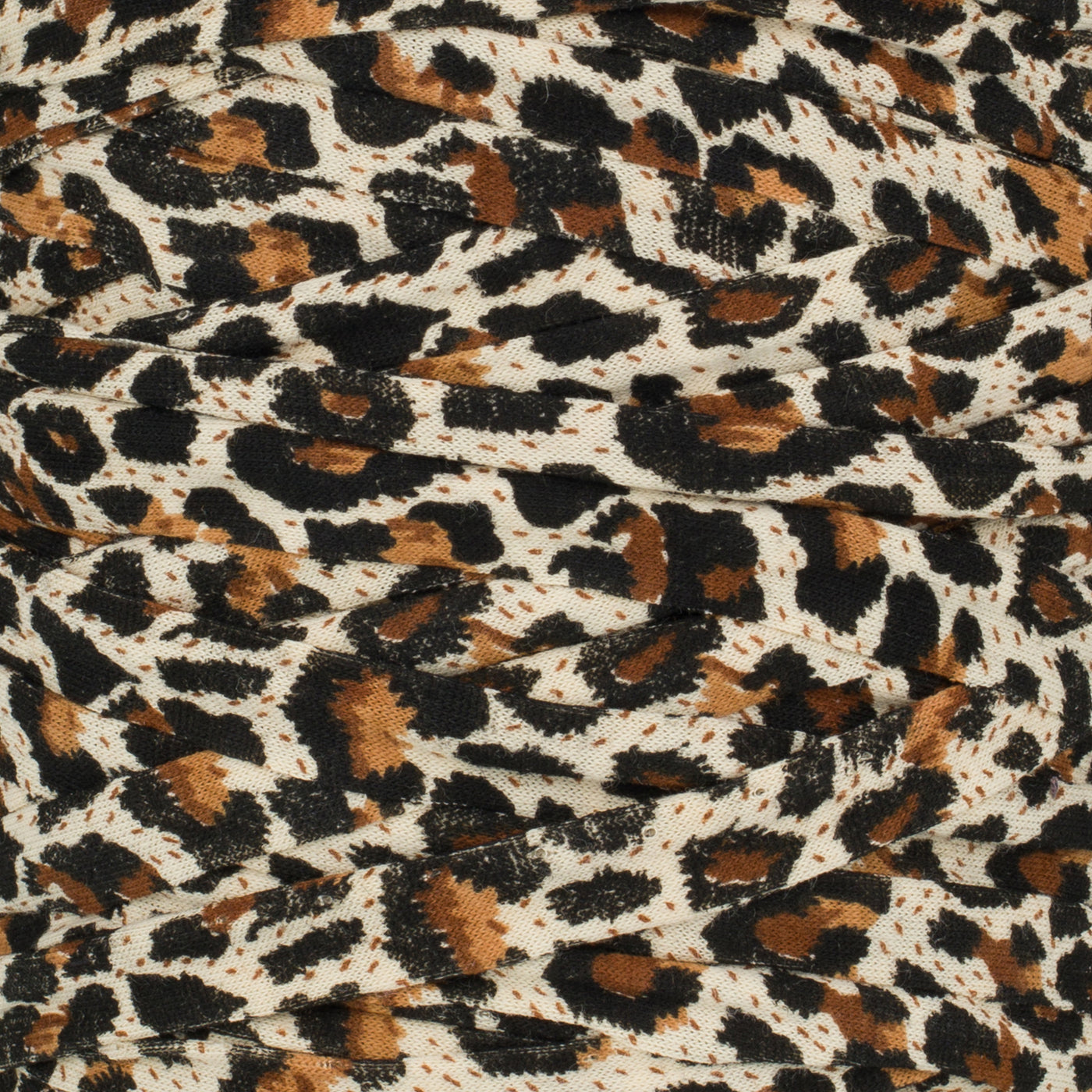 Printed Recycled T-Shirt Fabric Yarn - Leopard Luxe