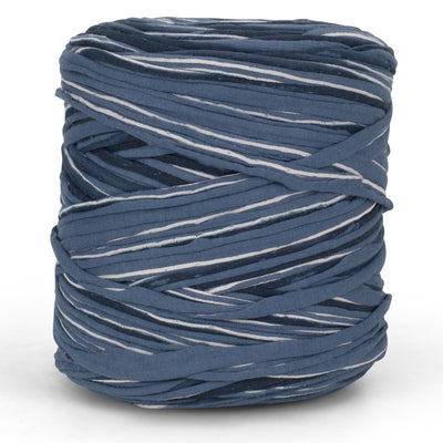 Printed Recycled T-Shirt Fabric Yarn - Navy Show