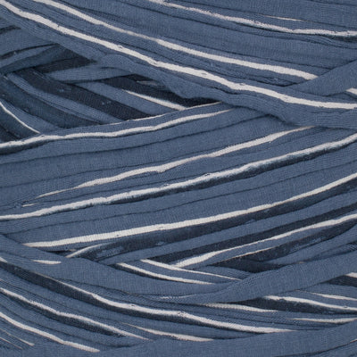 Printed Recycled T-Shirt Fabric Yarn - Navy Show