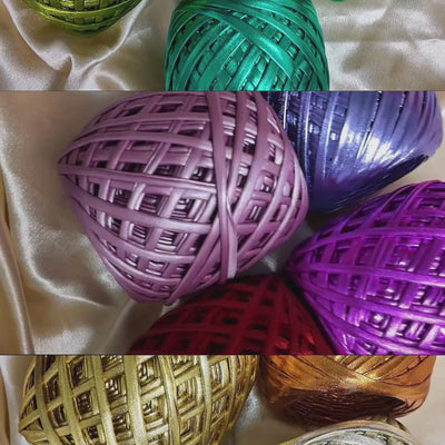 Fabric Yarn Metallic T-Shirt Yarn Electric Blue Color