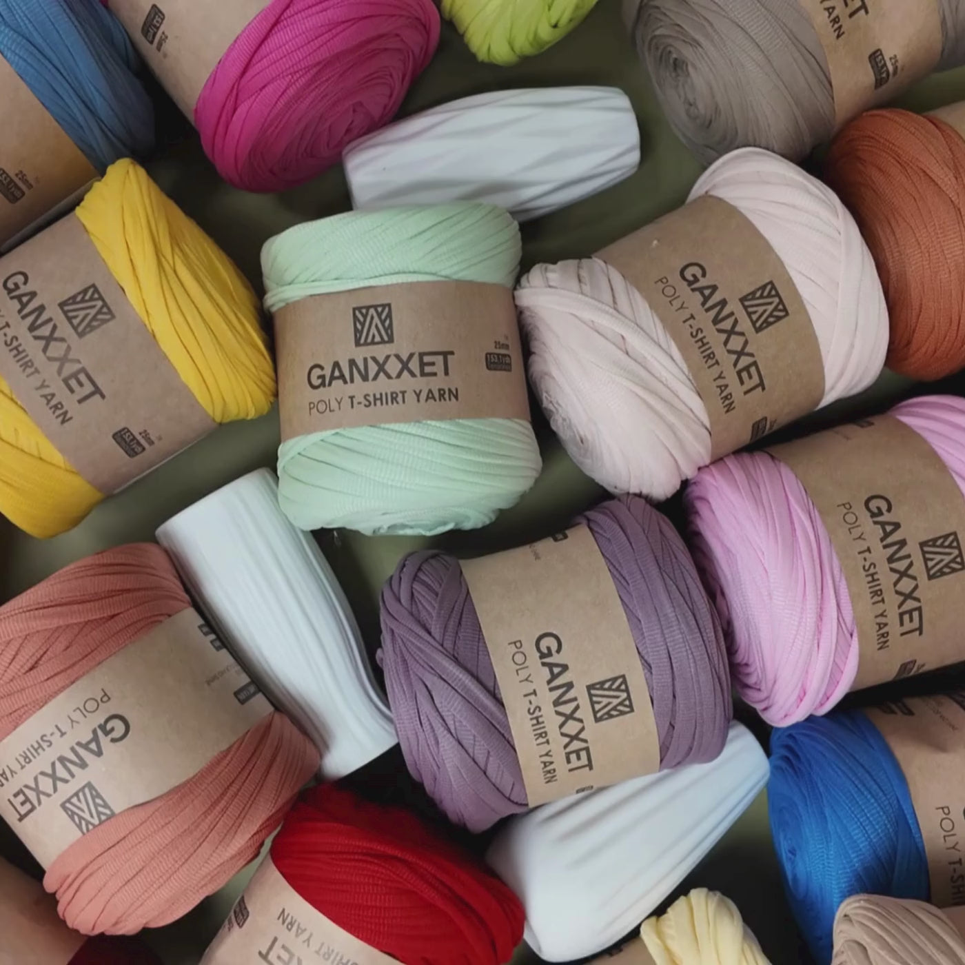Ganxxet 25mm Poly T-Shirt Yarn for Macrame, Crochet, Bags & Baskets ✨