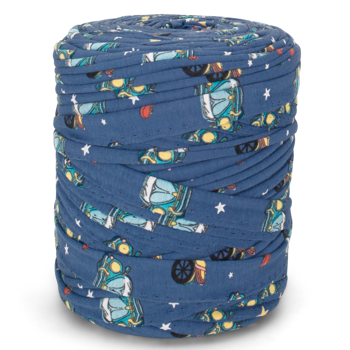 Printed Recycled T-Shirt Fabric Yarn - Ride And Vibe