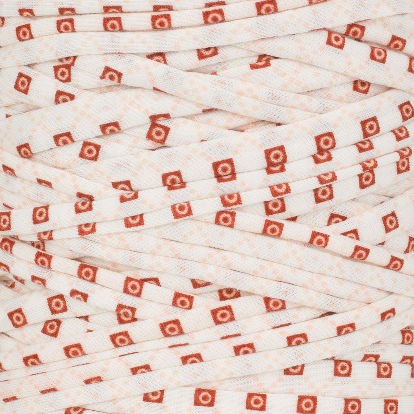 Printed Recycled T-Shirt Fabric Yarn - Rustic Mosaic
