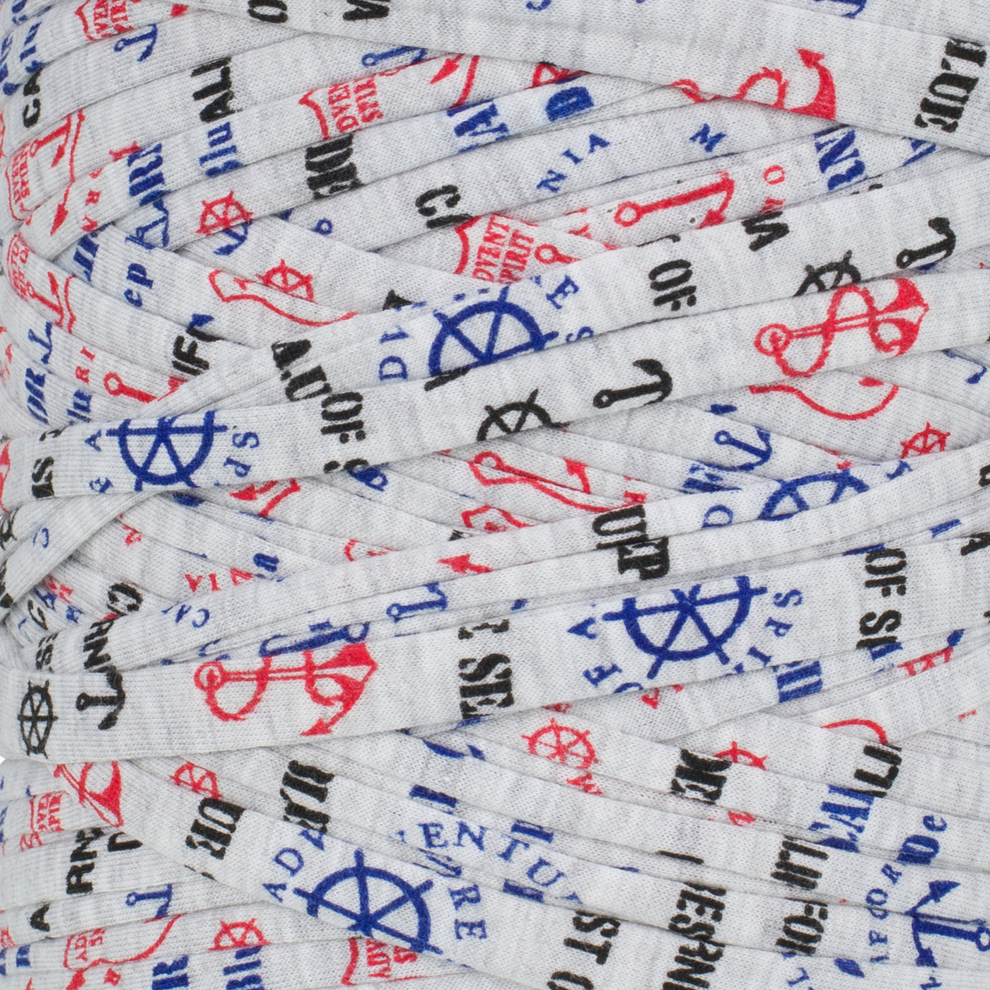 Printed Recycled T-Shirt Fabric Yarn - Sailor
