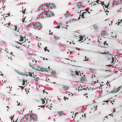 Printed Recycled T-Shirt Fabric Yarn - Spring Kiss