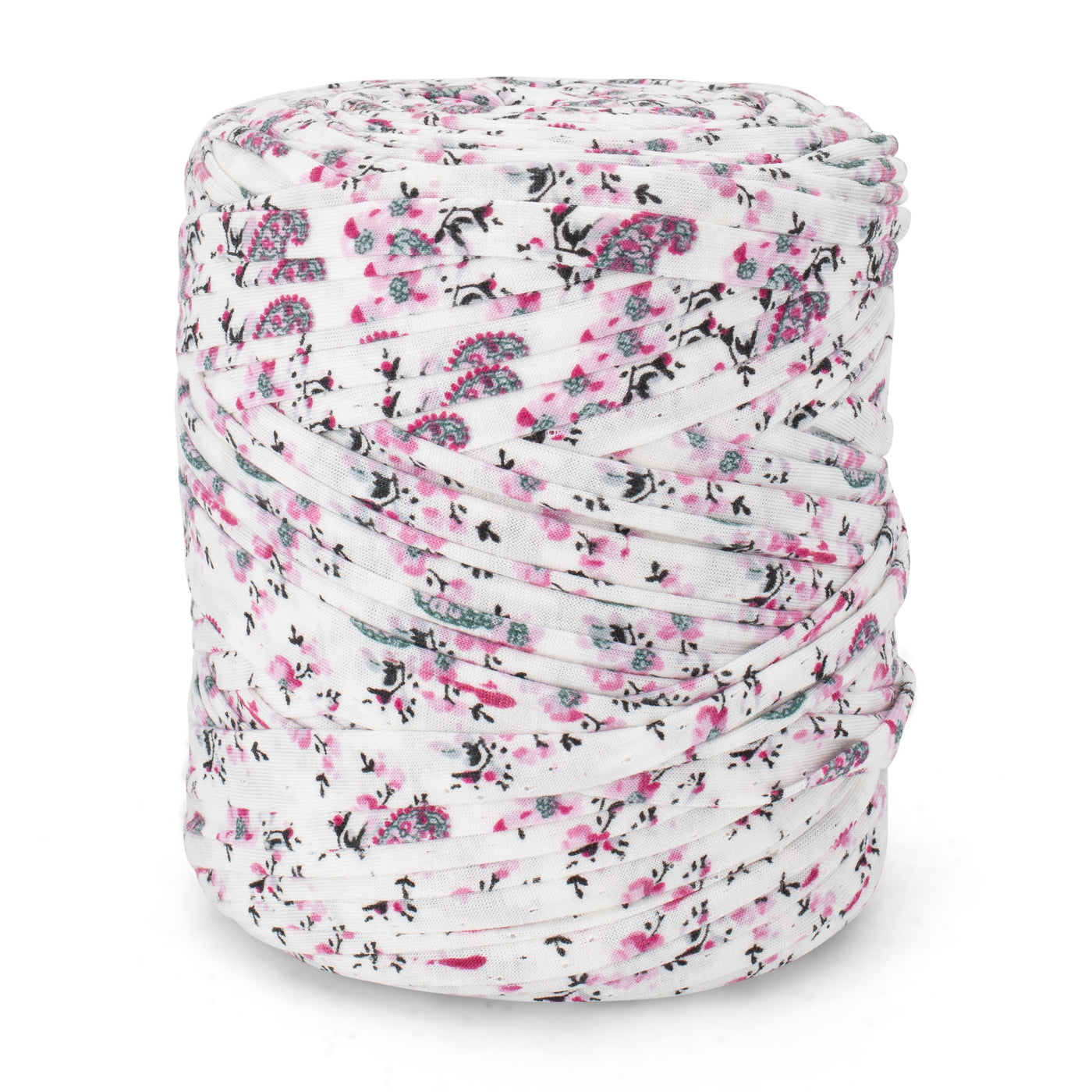 Printed Recycled T-Shirt Fabric Yarn - Spring Kiss