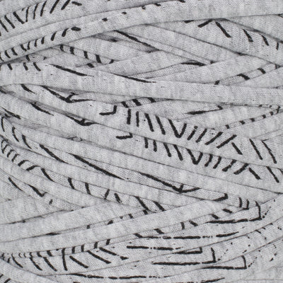 Printed Recycled T-Shirt Fabric Yarn - Stone Wash