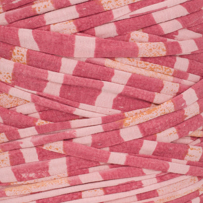 Printed Recycled T-Shirt Fabric Yarn - Strawberry Bliss