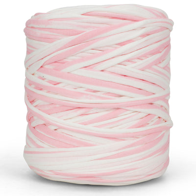Printed Recycled T-Shirt Fabric Yarn - Sugar Blush