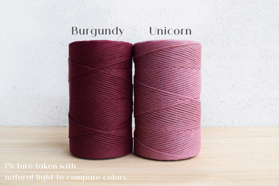 SOFT COTTON CORD ZERO WASTE 4 MM - 1 SINGLE STRAND - BURGUNDY COLOR