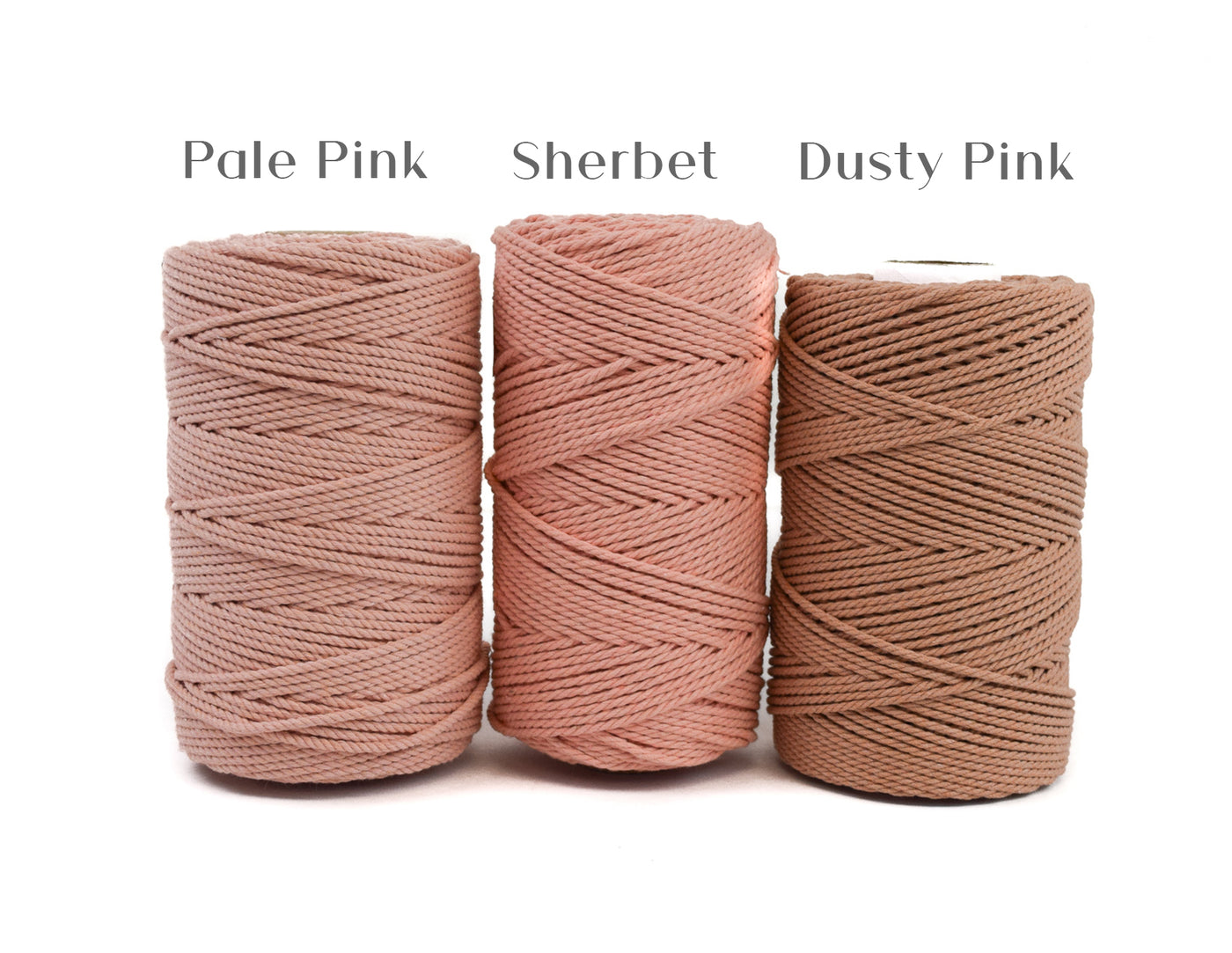 COTTON ROPE ZERO WASTE 2 MM - 3 PLY - SHERBET COLOR