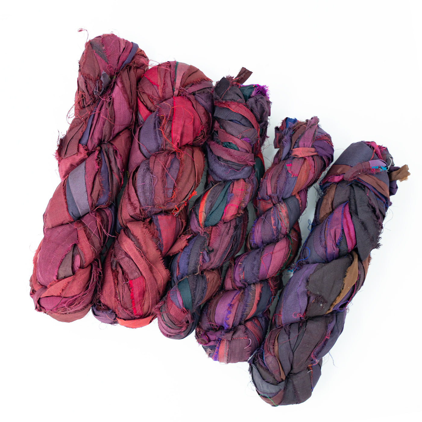 Buy Wholesale India Recycle Sari Silk Ribbon Yarn & Recycle Sari