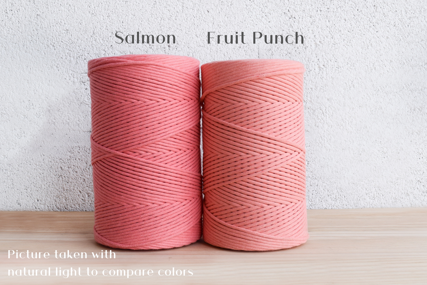 SOFT COTTON CORD ZERO WASTE 4 MM - 1 SINGLE STRAND - SALMON COLOR