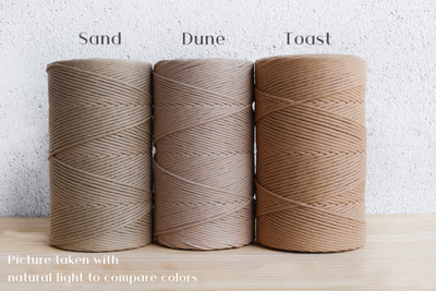 SOFT COTTON CORD ZERO WASTE 4 MM - 1 SINGLE STRAND - TOAST COLOR