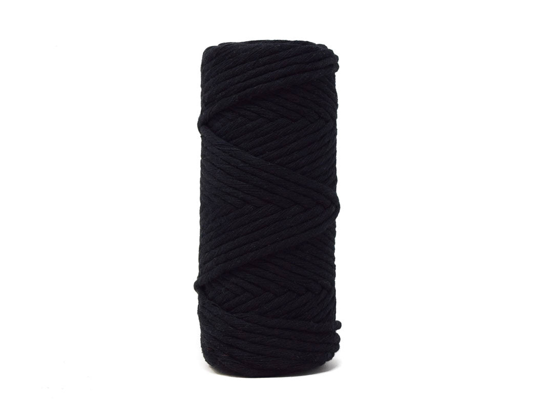 BASIC COTTON CORD ZERO WASTE 3 MM - 1 SINGLE STRAND -  BLACK COLOR