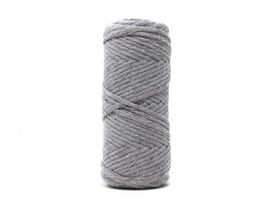 BASIC COTTON CORD ZERO WASTE 3 MM - 1 SINGLE STRAND - GRAY COLOR