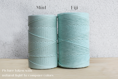 SOFT COTTON CORD ZERO WASTE 4 MM - 1 SINGLE STRAND - MINT COLOR